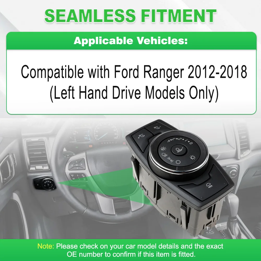 

Для Ford Ranger 2012-2018 автоматические фары противотуманные фары кнопка управления лампой 14 контактов EB3T13D061BCW EB3T-13D061-ECW
