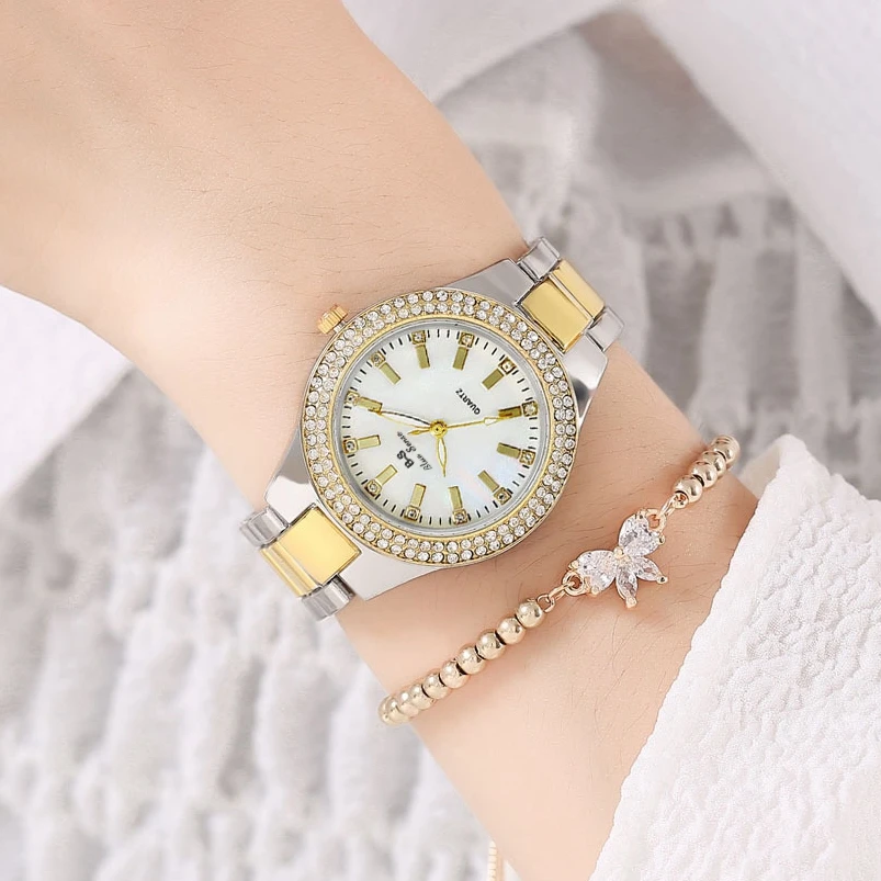 Fashion Casual Women Watch Elegant Luxury Brand Stainless Steel Strap Quartz Dress Watches For Woman Gifts