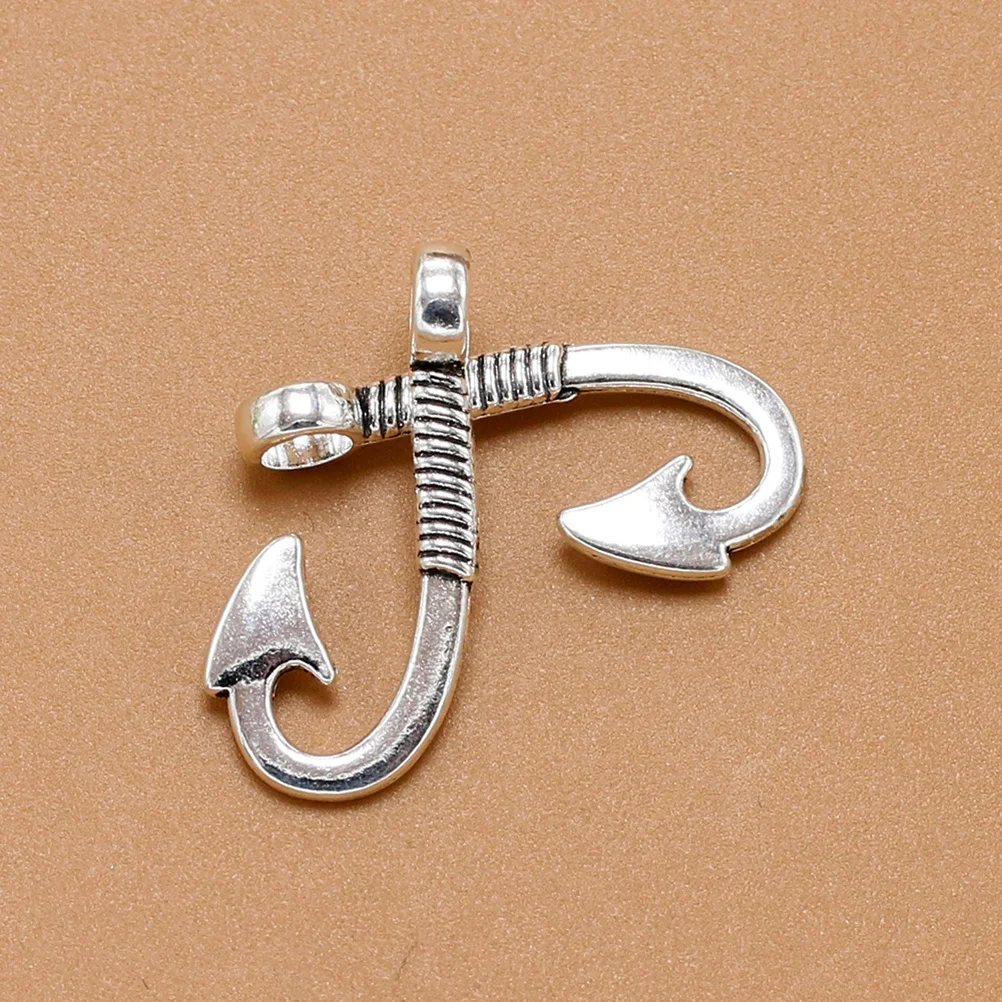 

20Pcs Alloy Fishhook Charm Pendants DIY Jewelry Making Necklace Bracelet Craft Supplies Gift Accessories Alloy Pendant Charm