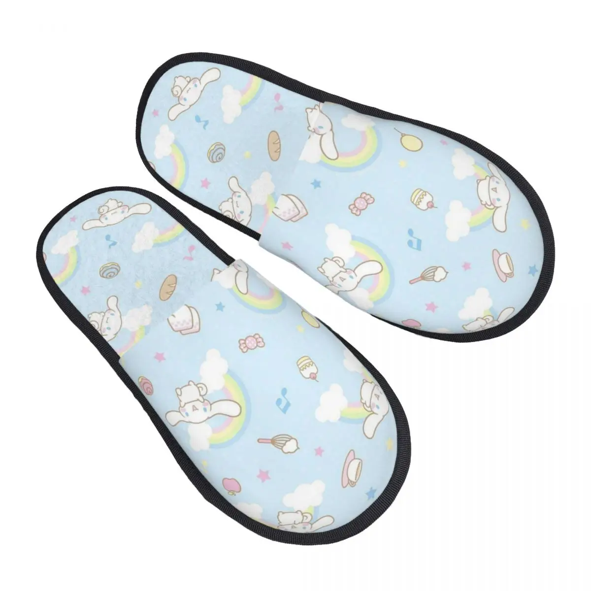 Custom Print Women New Anime Cartoon Cinnamoroll House Slippers Soft Warm Memory Foam Fluffy Slipper Indoor Outdoor Shoes