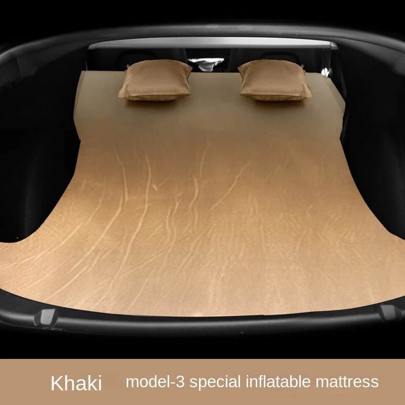 Per Tesla Camping Kit materasso ad aria modello 3 e Y letto gonfiabile per auto in pelle scamosciata per viaggi all'aperto e riposo per l'escursionismo
