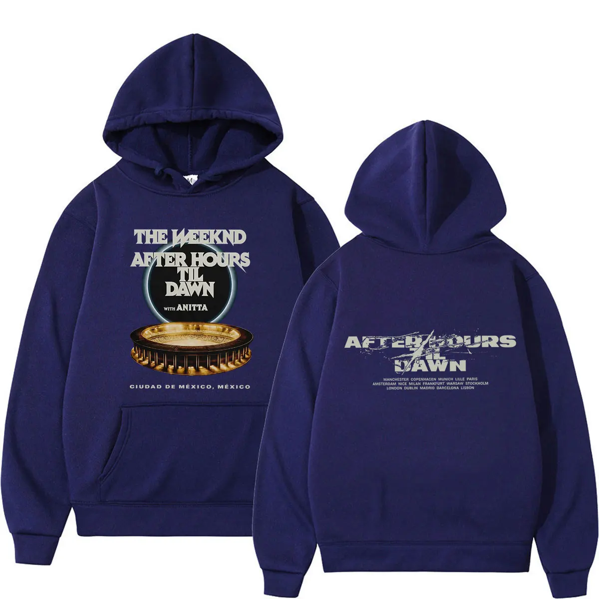 The Weeknd After Hours Til Dawn Tour 2026 Print Hoodies Men Women Fashion Hip Hop Pullover Loose Casual Vintage Sweatshirts