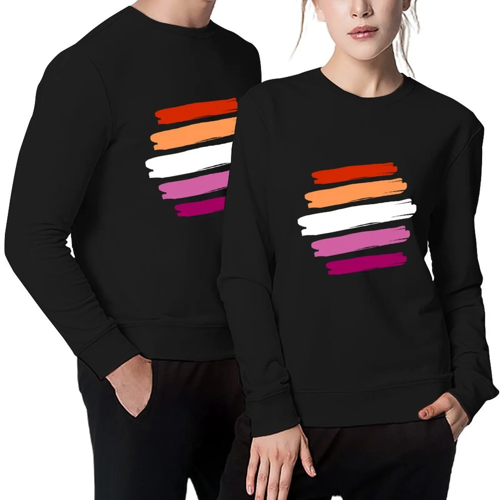 

LGBTQ+ Lesbian Artsy paint pride Flag Pullover mens clothing men clothes autumn new products pullover