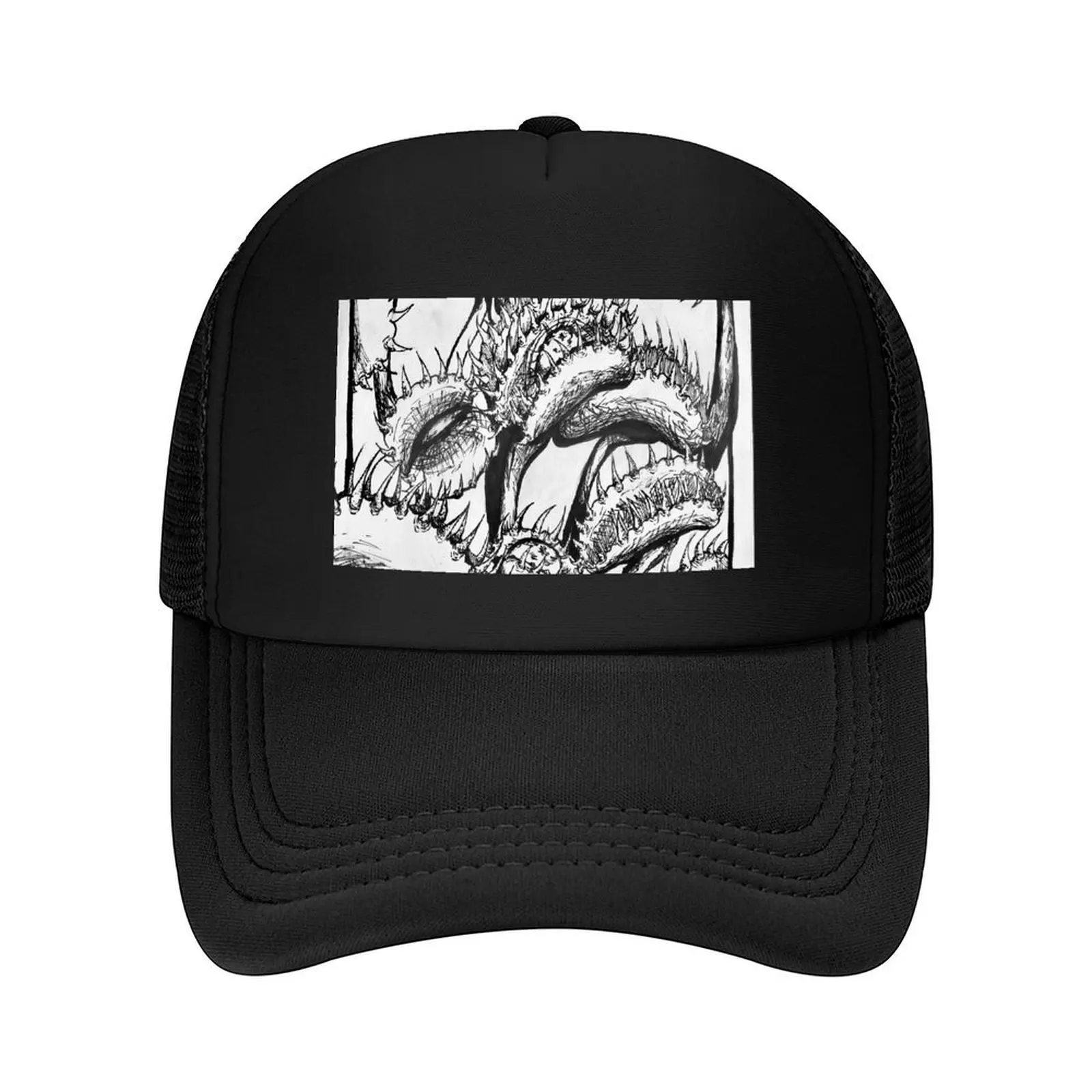 

Venus fly trap b/w Baseball Cap Wild Ball Hat Trucker Cap funny hat Luxury Man Hat For Girls Men's