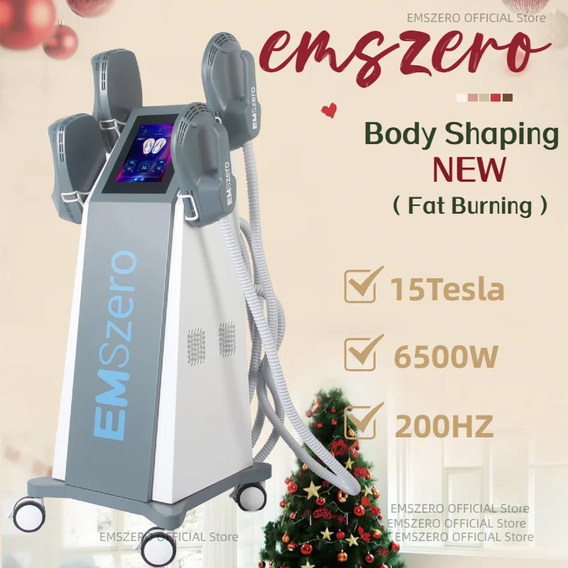 EMSZERO Sculpt Therapy Body Slimming RF EMS Electromagnetic Muscle Stimulator Professional Sculp 6500w 5 Handle Pelvic