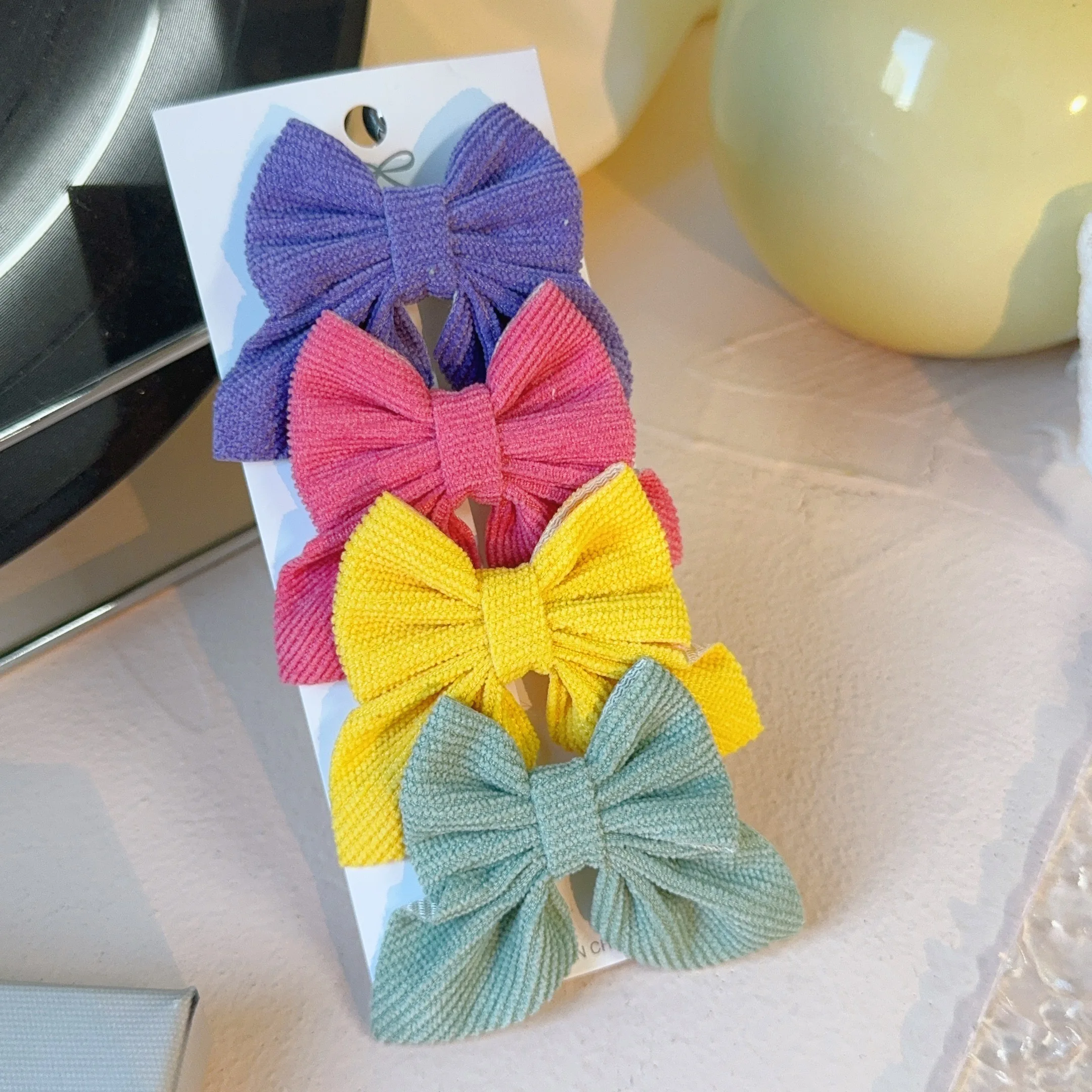 4/10 Stück Cord-Haarspangen für Kinder, Große Mädchen-Haarschleifen, Niedliche Haaraccessoires Geeignet für Kinder, Babys und Jugendliche – Detail 11