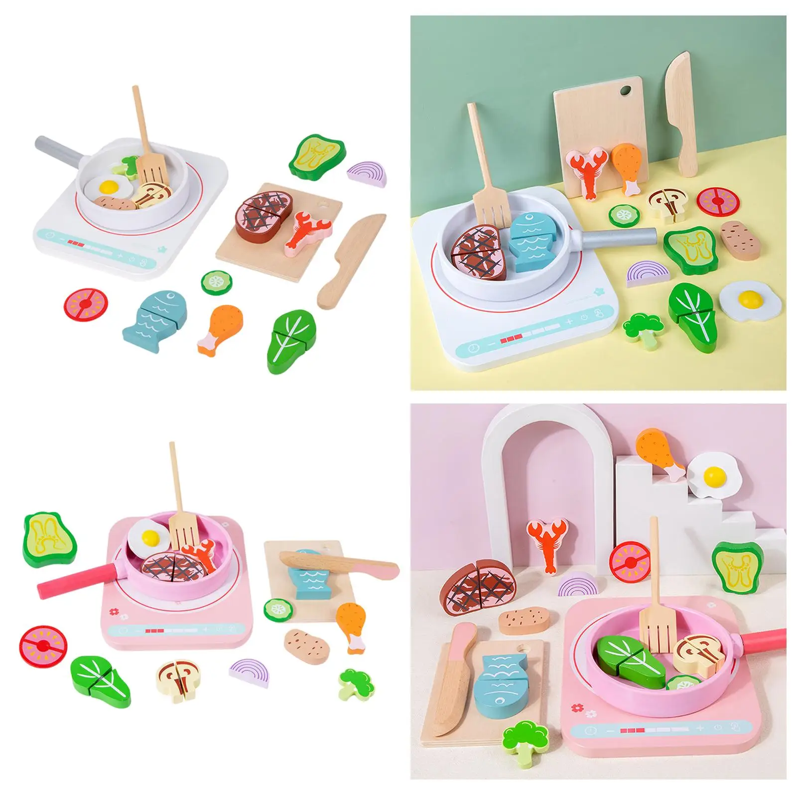 Kitchen Toys Educational Toy Board Game Cutting Fruit Vegetables Play House Toy for Baby Gift