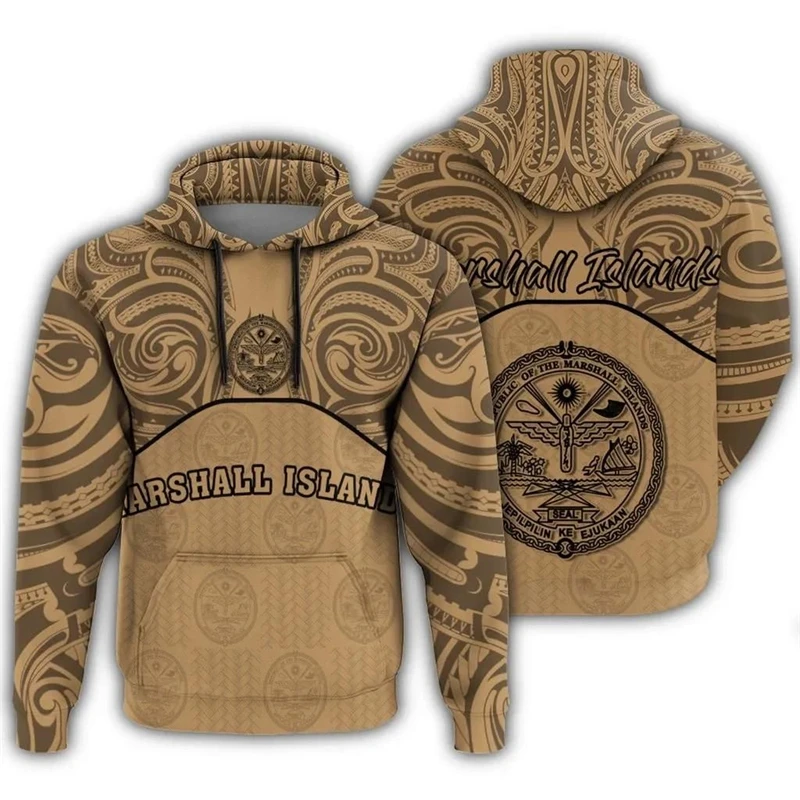 

Marshall Island 3d Printing Hoody For Male Tops Vintage Graphic Sweatshirts Hooded Men's Pullovers Autumn Casual Fahsion New