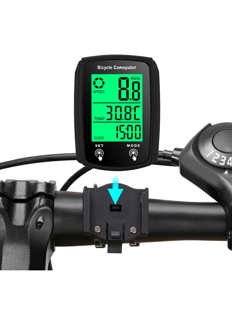 AliExpress NONE Wired Bike Computer LED Digital Bicycle Speedometer Odometer Touchscreen Waterproof with Backlight for Mountain Road Bike