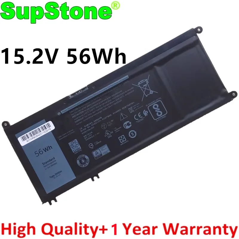 SupStone 33YDH YRDD6 Battery For Dell Inspiron 15 7000 7560 7572 7586 5481 5486 5488 5493 5582 5584 5590 Vostro 5490 1VX1H P76F