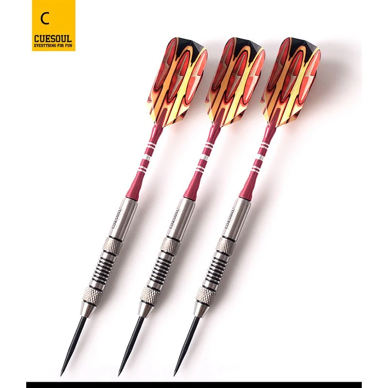 مجموعة رمي السهام من الفولاذ التنغستن 90% من CUESOUL 26 جرام سهام ذات أطراف فولاذية احترافية 3 قطع #4