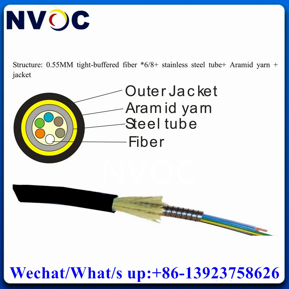 300M 8Cores PDLC Multimode OM3-300 8Strands 8C Outdoor 5.0mm Armored Fiber Optical Patch Cord Reel TPU Cable With PCD380 Coil