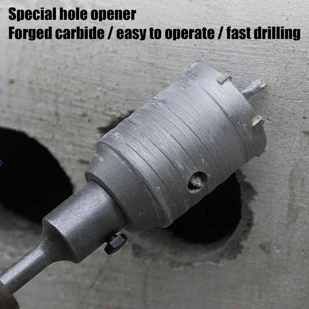 

40mm-60mm Concrete Hole Saw Round Shaft Metal Cutting Wall Drilling Saw High Strength Heavy Duty Electric Hammer Drill Bit