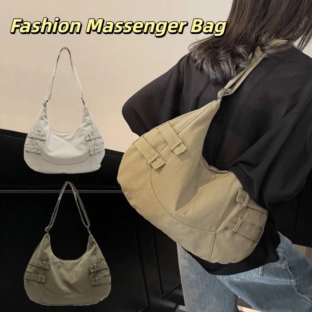 

Solid Color Leight Weight Tote Bag Large Capacity Vintage Massenger Bags Dumpling Versatile Satchel Bags Commuting