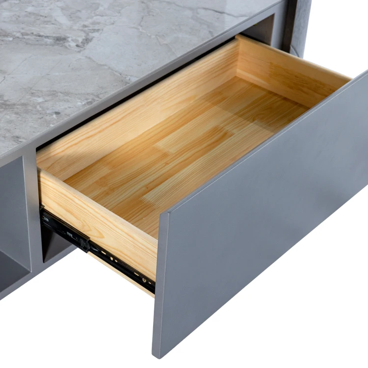 عرض حافظة طويلة بسيطة الحد الأدنى Nordique Nordic خزانة تلفزيون Meuble Mordan Coffee Et Table Basse TV Table ومجموعة حامل