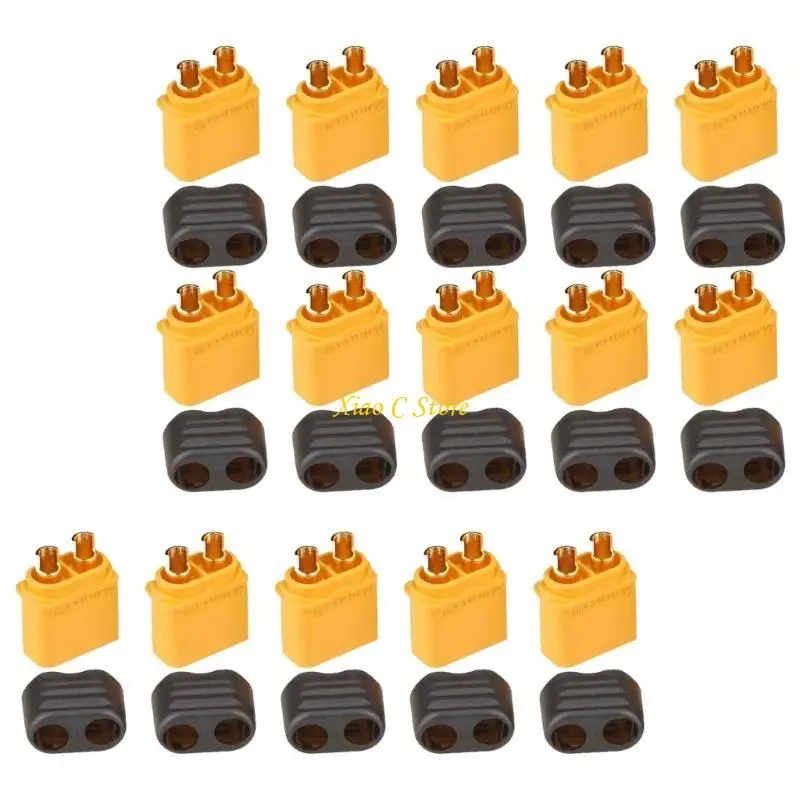 Y1AE 10Pair/15pair XT60H Plugs Connectors With Easy Weld Ends For Hobbyists Solid and Reliability Connection DC500V