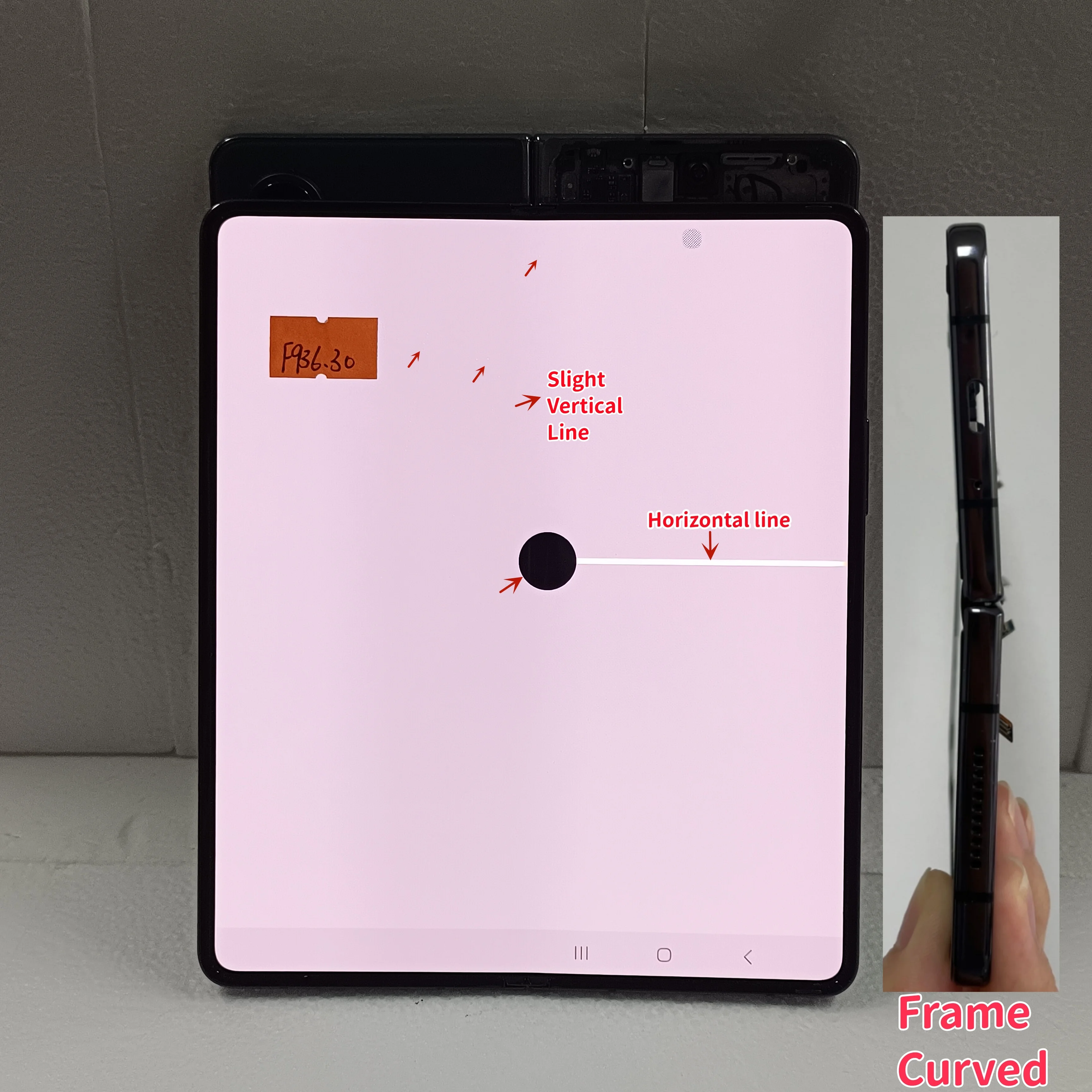 For Samsung Z Fold 4 F936 F936U F936B/DS Display Touch Screen Digitizer Z Fold4 Inner Screen No Frame Replacement Defect LCD