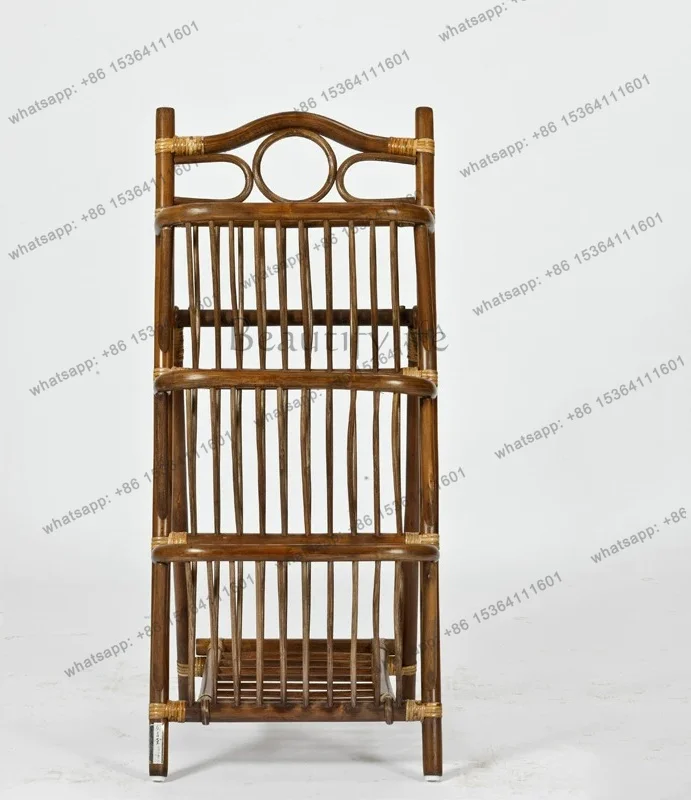 LX Evergreen Hall rattan simple pergola shelf storage magazine storage rack creative landing