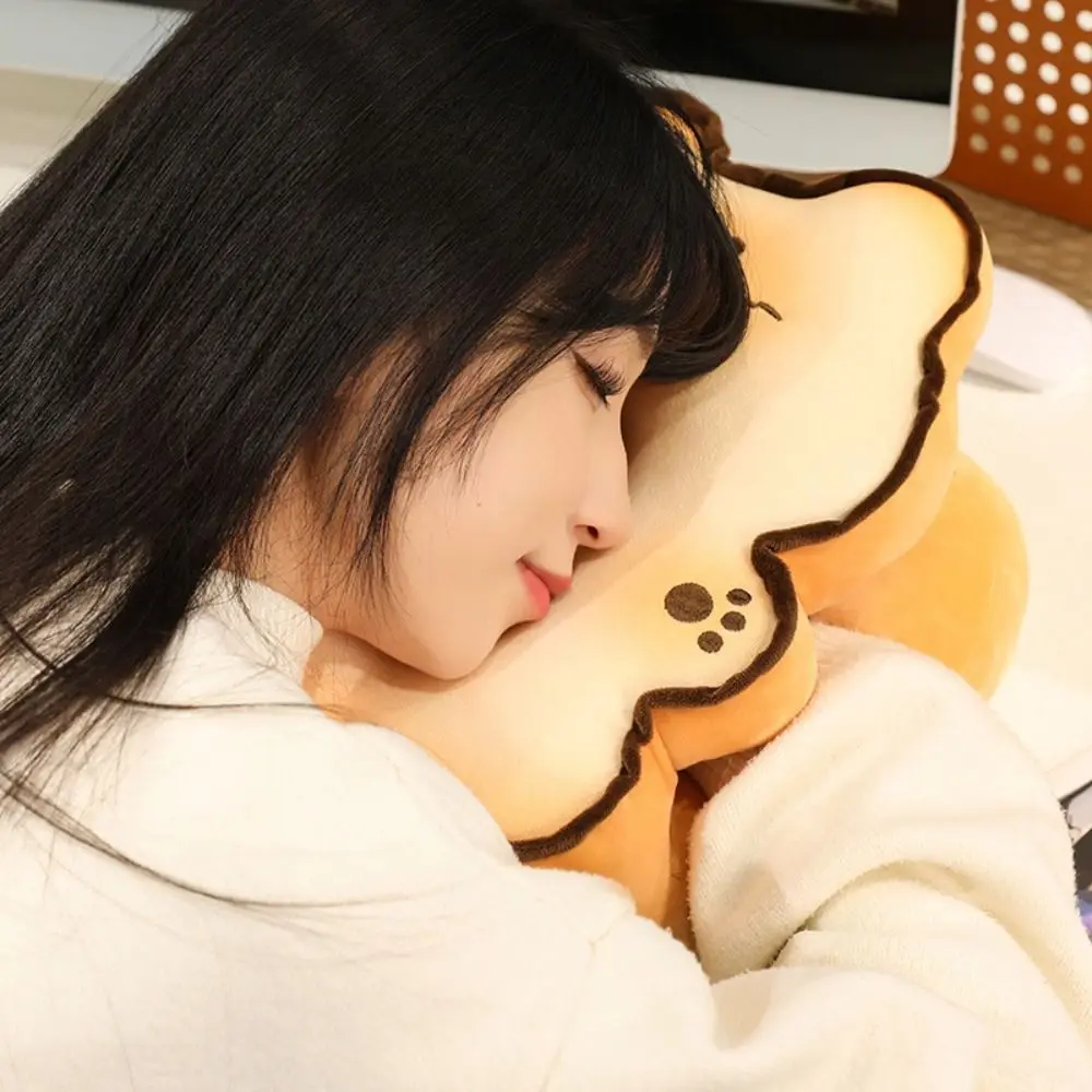 

Toast Capybara Office Nap Pillow Double-sided Super Soft Cat Hand Warmer Pillow Cartoon Hand Hold Dog Waist Pillow Men Women