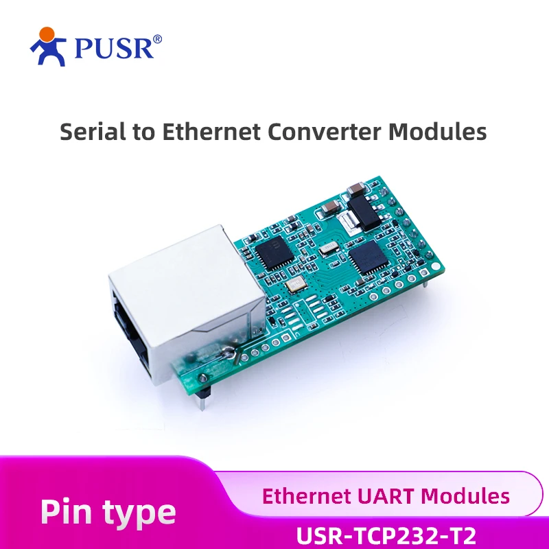 Custom PUSR Serial to RJ45 Module UART TTL to Ethernet TCPIP Converter Support DHCP DNS 4 Pieces USR TCP232 T2 Accessory Gift