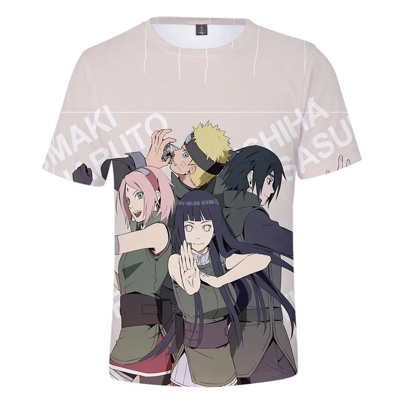 Haruno Sakura Boy Girl T-shirt Naruto Men T-shirt 3D Print Kakashi Short Sleeve Sasuke Men T-shirt Akatsuki Fashion Men Clothing