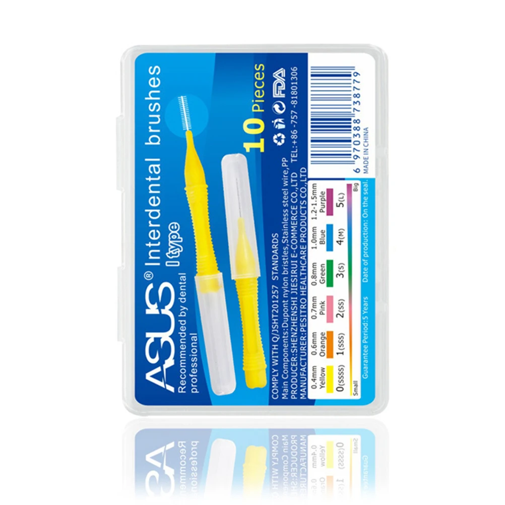 

10pcs Interdental Brushes Soft Material al Care Tool Floss Toothpick Food Debris Cleaners Dental Hygiene Between Teeth Cleaning