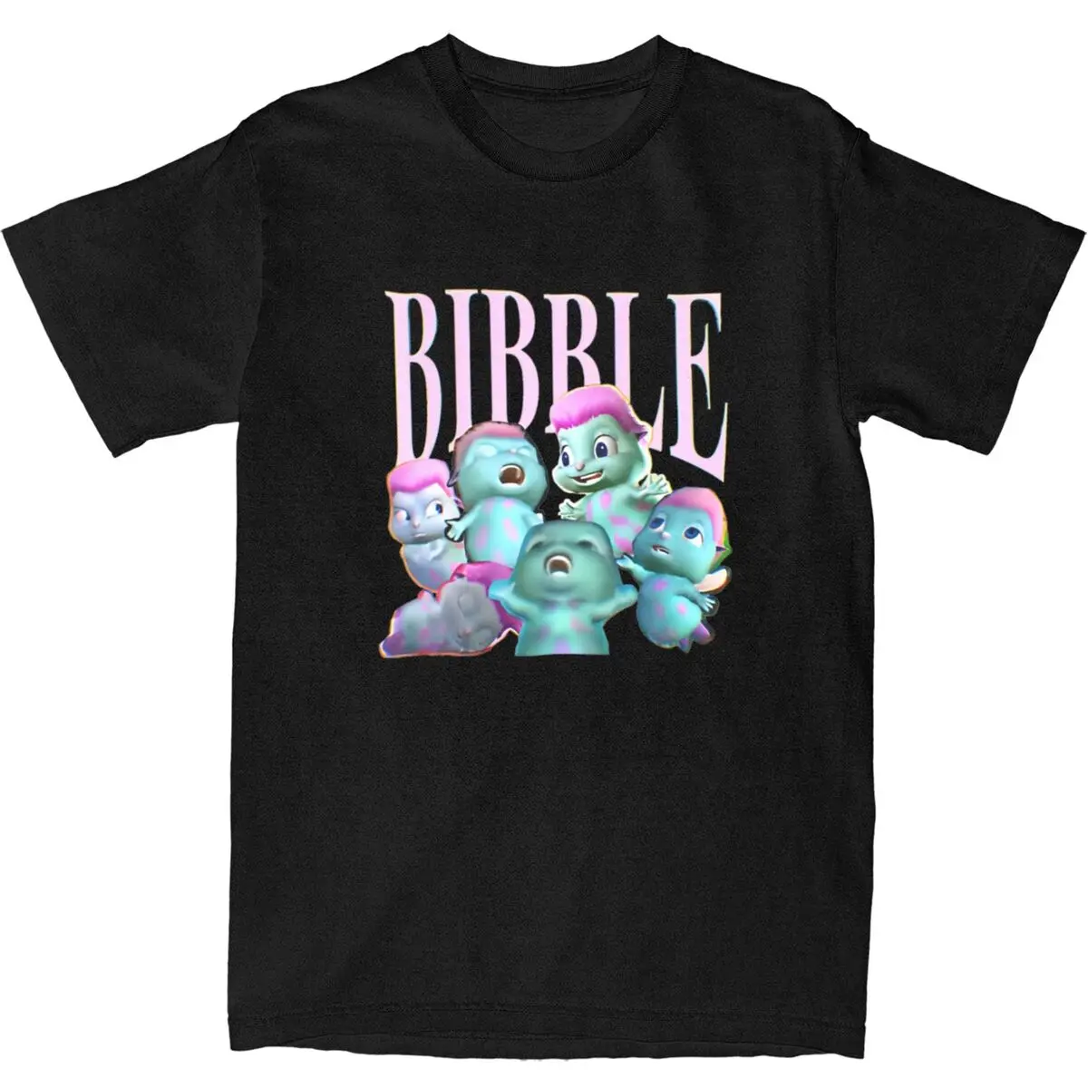 Bibble Collage T Shirt Summer Streetwear T Shirts 100 Cotton Novelty Tee Shirt For Men Short-Sleeved Design Tops