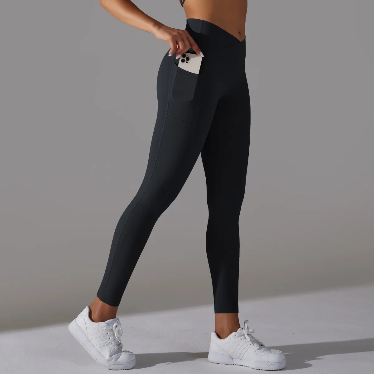 2024 Women Yoga Pants with Pockets Leggings with Pockets High Waist Tummy Control Non See Through Workout Pants