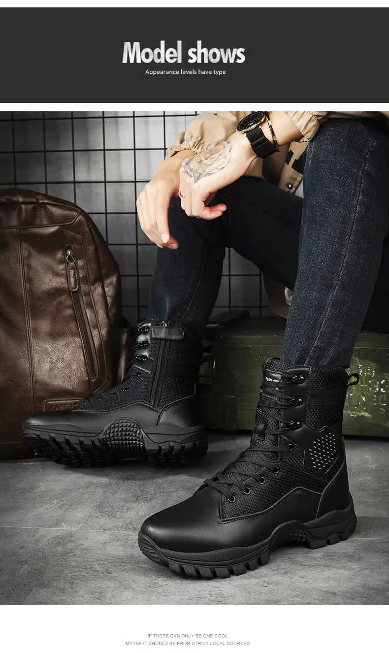 Marken-Outdoor-Stiefel für Dschungel-Trekking, Größe 39-47, Herren-Knöchelstiefel, Verschleißfeste Dicke Sneakers, 2026 Neue Wasserdichte Wanderstiefel – Detail 9