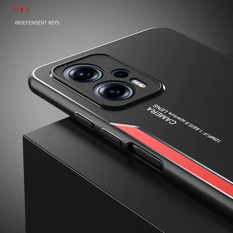 For POCO X4 GT 5G Case Armor Shockproof Bumper For POCO X4 GT Cover Aluminum Alloy Back Plate Silicone Phone Protection Shell