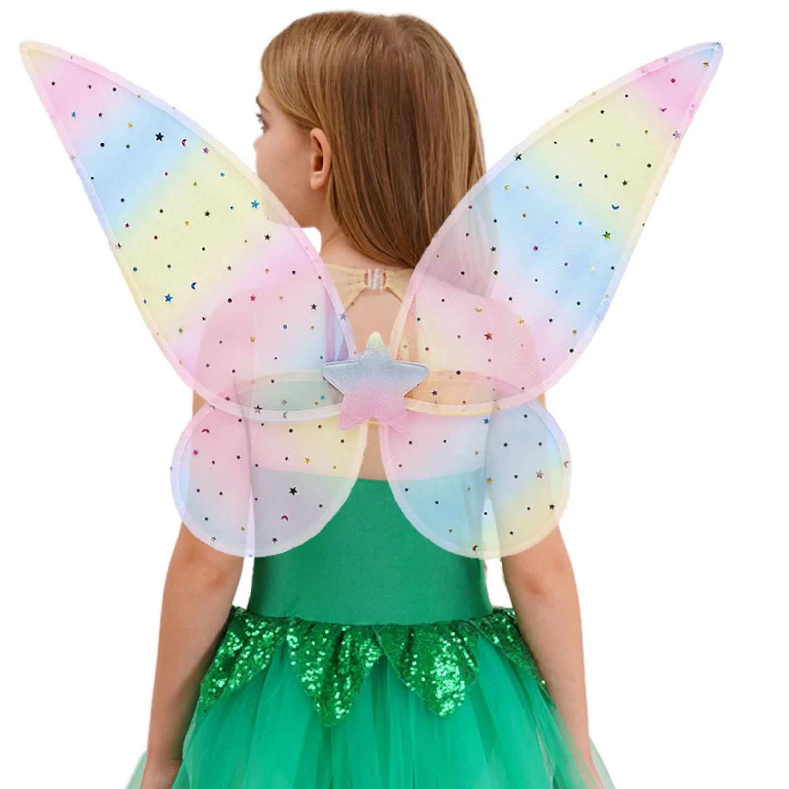Skrzydła Wróżki Motyla Anielskie Skrzydła do Cosplayu z Elastycznymi Paskami Kostiumy na Halloween Akcesoria dla Dzieci i Kobiet