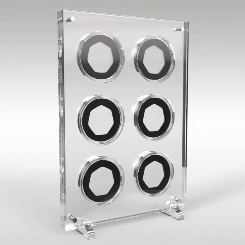 Acrylic coin display tray retail counter top sex box logo printing for supermarket souvenir checkout page