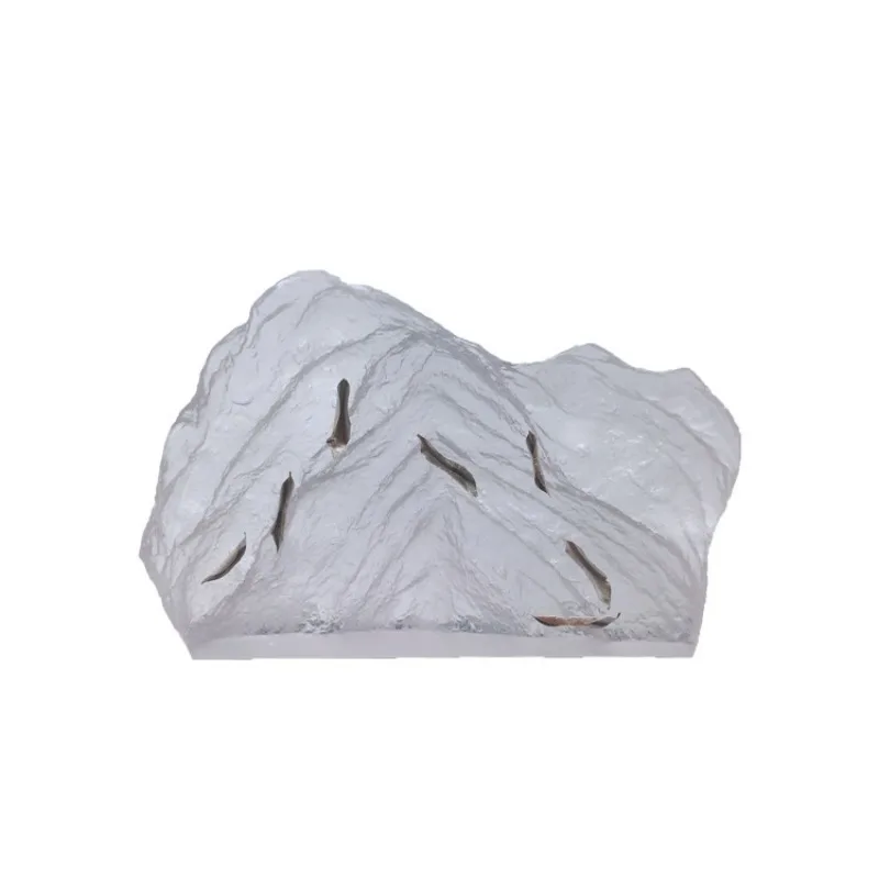 New Chinese abstract creative sculpture transparent resin ornament fallen leaves colorful rockery ornament home porch artwork