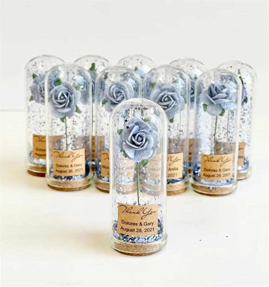 

10 pcs Wedding Favors for Guests, Engagement Party Favors, Sweet 15 Birthday Favors, Cloche Dome Custom Favors, Beauty and the B