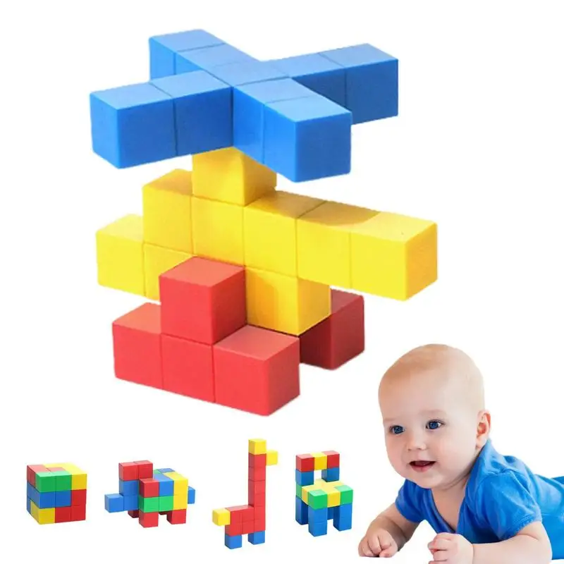 Blocchi di costruzione Montessori 3D cubi magnetici giocattolo sensoriale primi bambini educativi modello di costruzione per bambini ragazze ragazzi regali