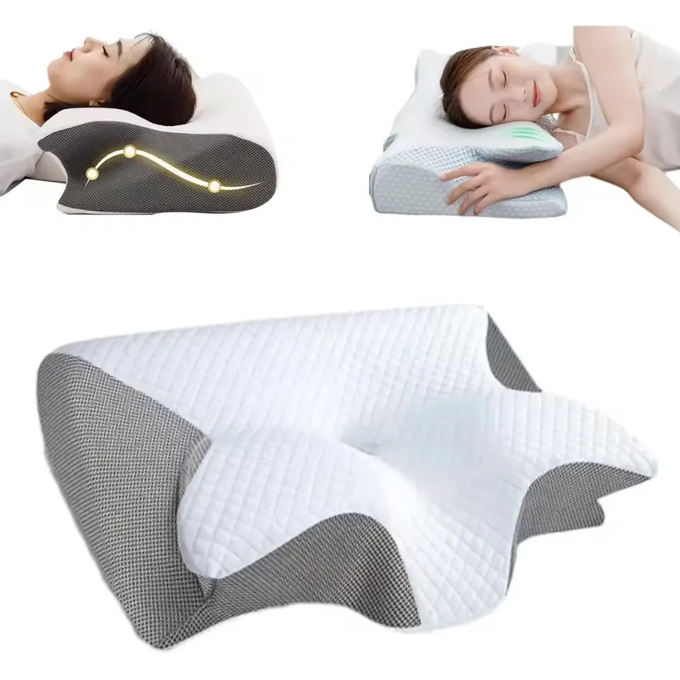 Butterfly Sleep Memory Neck Pillow Slow Rebound Comfortable Memory Foam Sleep Pillow Cervical Orthopedic Neck Massage Bed Pillow