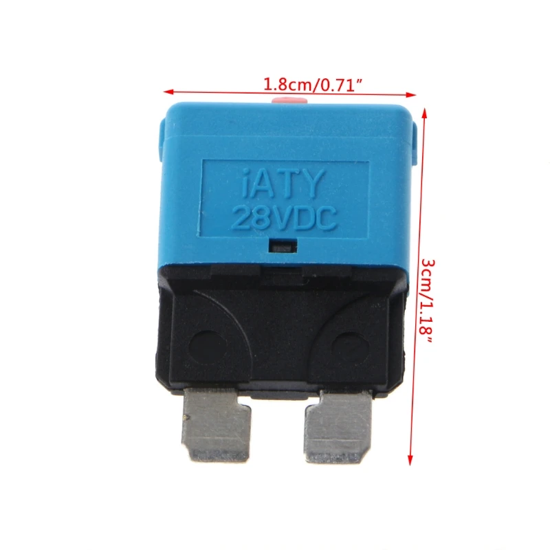 5-30A Circuit Breaker Blade Fuse 28V Resettable Manual Reset Fuse Adapter for Car Truck Boat Marine Car Insert Protector