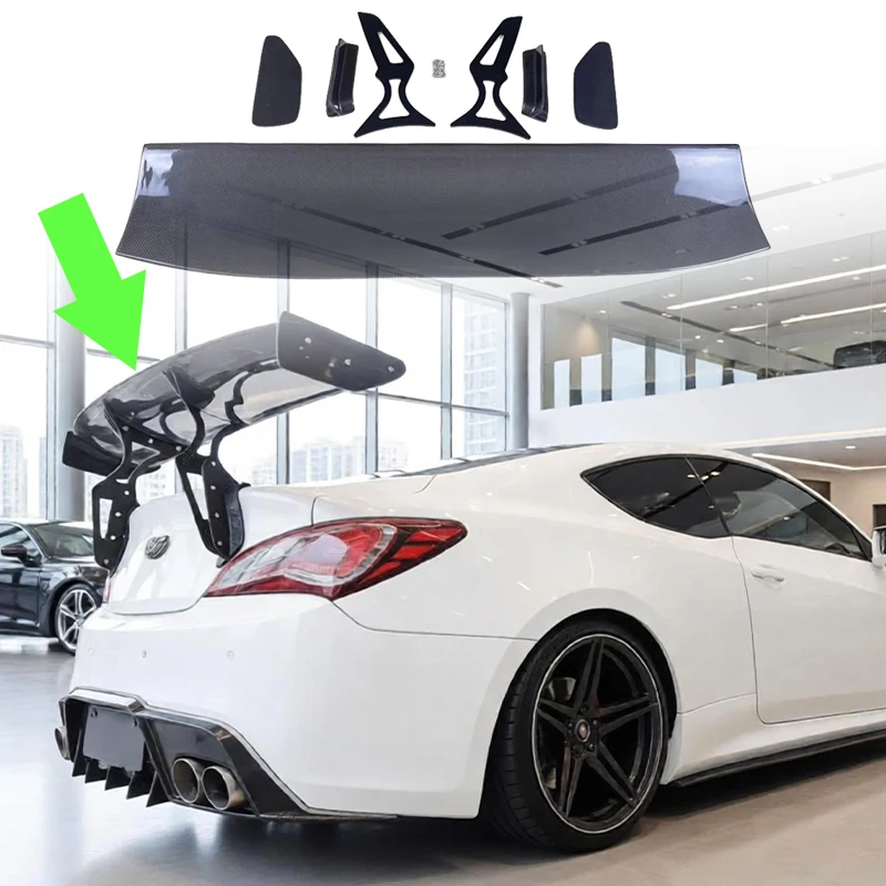 For 2009 2010 2011 2012 2013 Hyundai Genesis Coupe BK 1.6m Long Car Rear Wing Spoiler Auto Exterior Accessories Trending