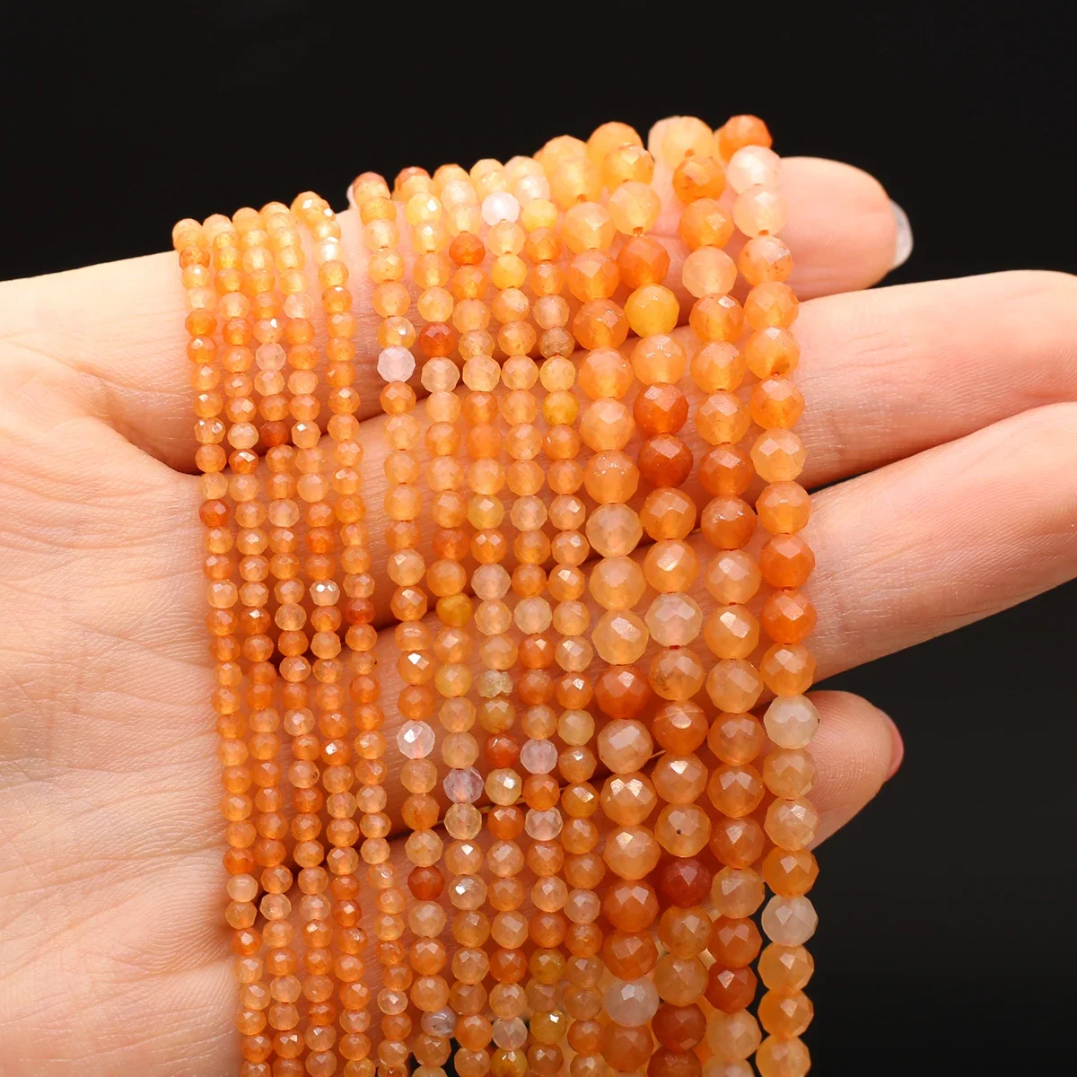 

Natural Stone Beads Round Faceted Small Red Agate Beaded for Women Jewelry Making Diy Bracelet Necklace Accessories 15inch