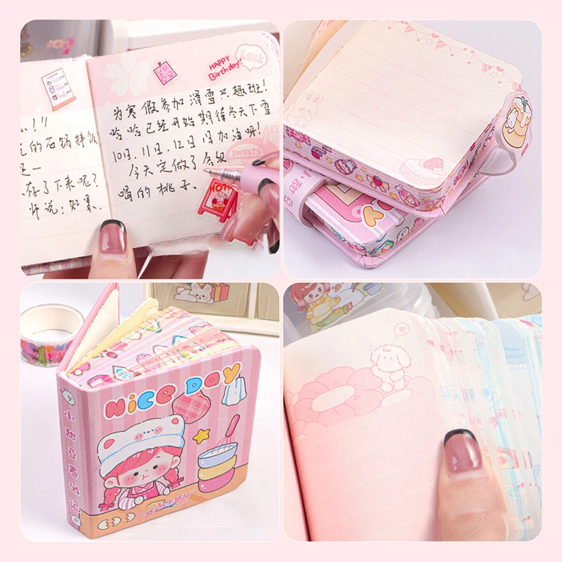 Mini cuaderno de página de Color Kawaii, planificador de diario, organizador de Agenda, Bloc de notas, papelería coreana, suministros de oficina