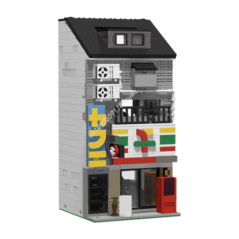 1236 Uds. MOC tienda de conveniencia japonesa bloques de construcción Modular niños ladrillo DIY arquitectura juguetes educación regalos de navidad