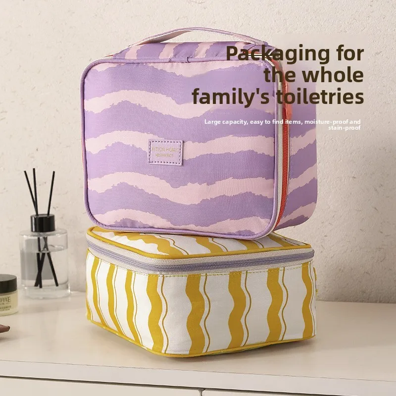 Large Capacity Handheld Portable Cosmetic Makeup Toiletry Bag Washable Storage Organizer Pouch