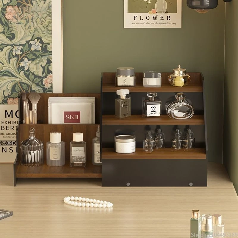 

Modular Display Stand - Tiered Cosmetic Organizer with Brush Holder