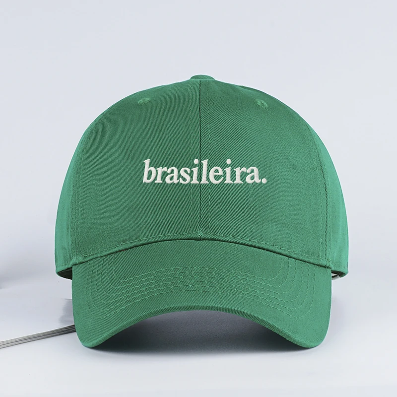 'Brasileira' geborduurde, meerkleurige baseballpet, casual streetwear, verstelbare unisex pet voor mannen en vrouwen