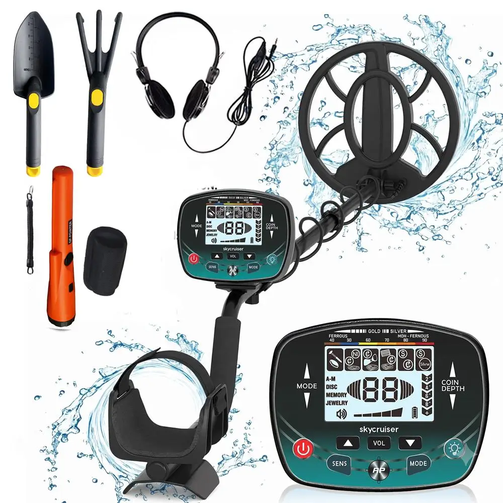 NEW Waterproof Coil Underground Gold Metal Detector Treasure Finder Detecting Pinpointer Different Photos Different Sets