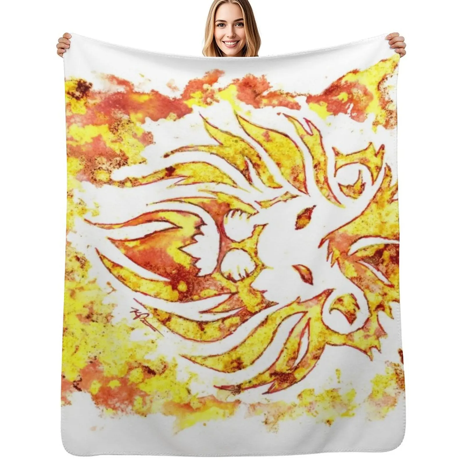 Fire Lion Throw Blanket Luxurious Soft Blanket Holiday Gift for Family