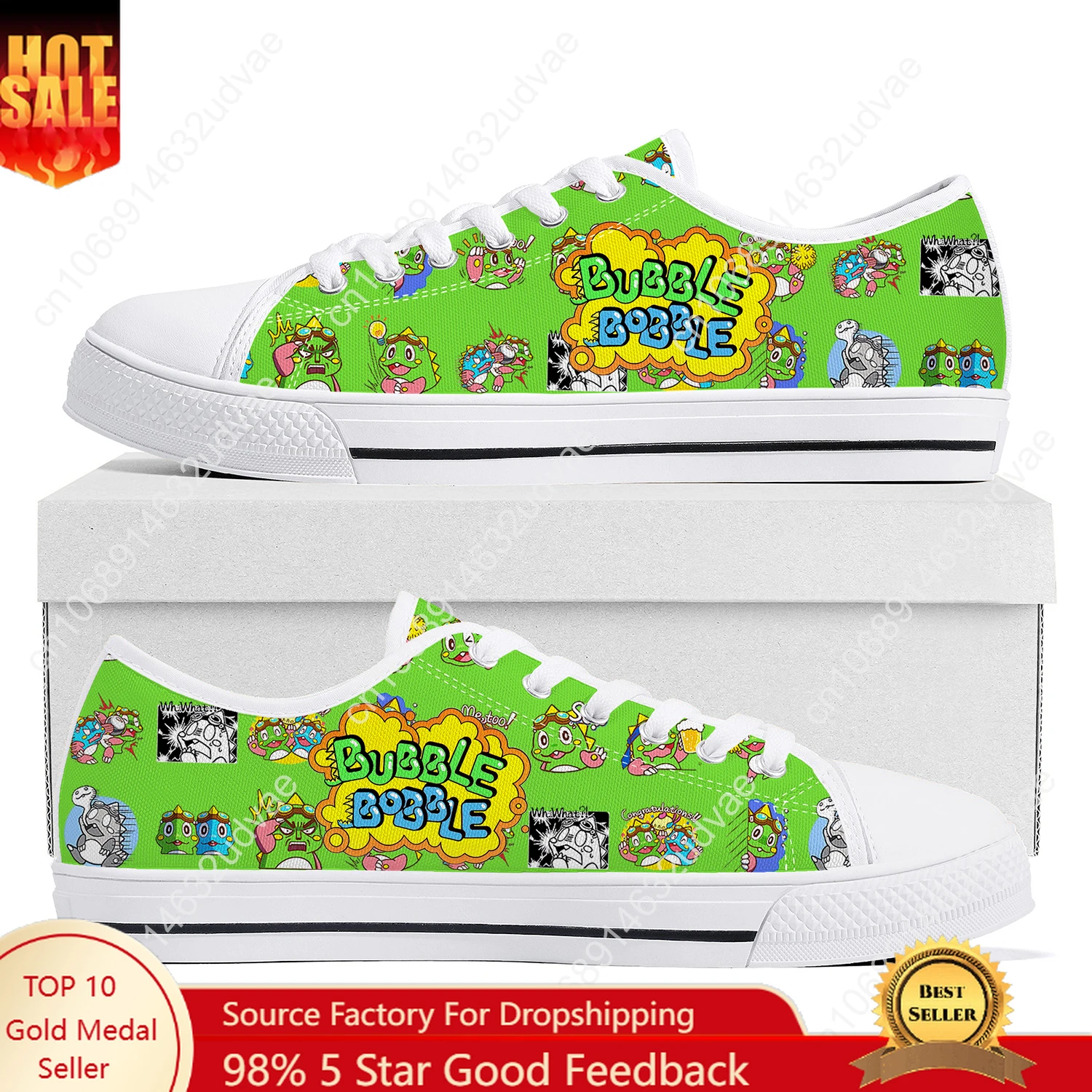 

Bubble Bobble Sneakers Low Top Shoes Men Women Teenager Canvas High Quality Sneaker Custom Made Shoes Customize Shoe White