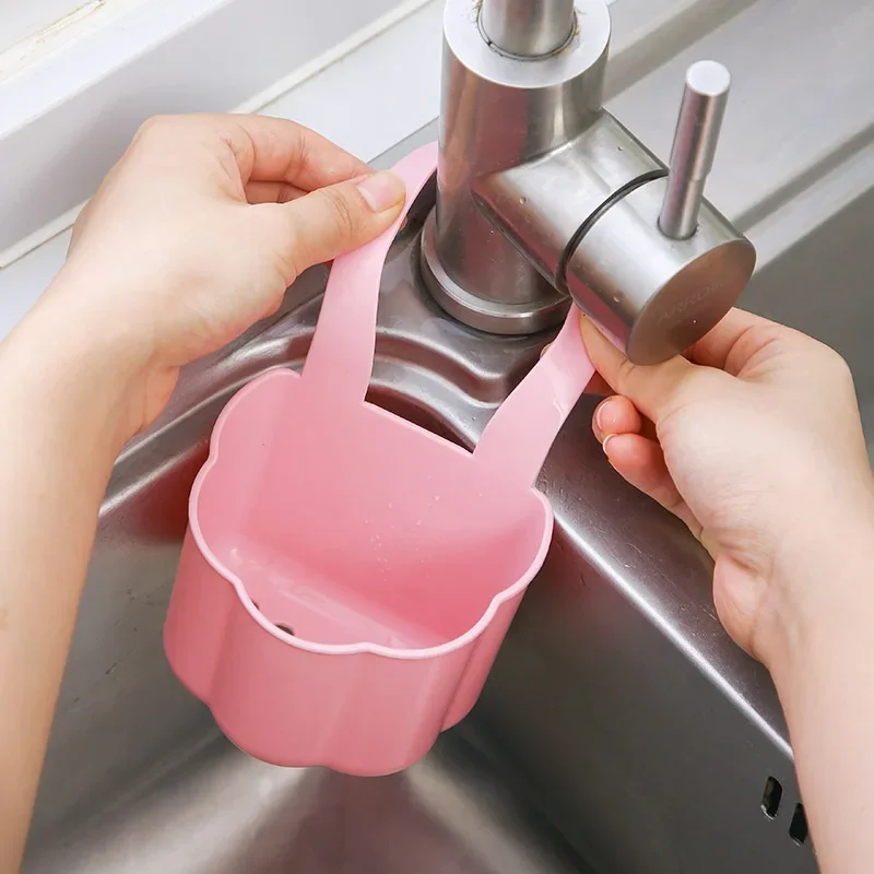 1PCS Adjustable Kitchen Sink Drainage Stent Soap and Sponge Stents Hang Bathroom Storage Basket Faucet Kitchen Accessories