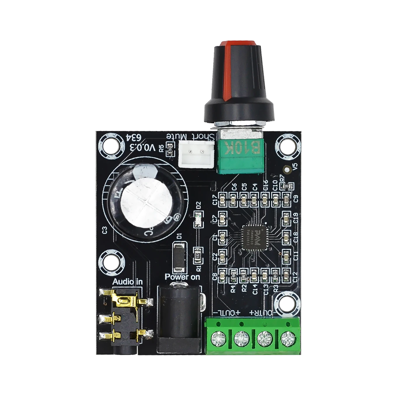 PAM8610 dual channel 12V HD power amplifier board Pure digital power amplifier 15W*2 power amplifier module image 5