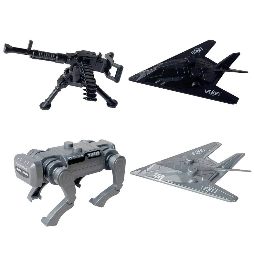 Moderne militaire WW2 MOC armée UAV Machine chien arme accessoires soldats figurines blocs de construction briques ensemble pour enfants cadeau